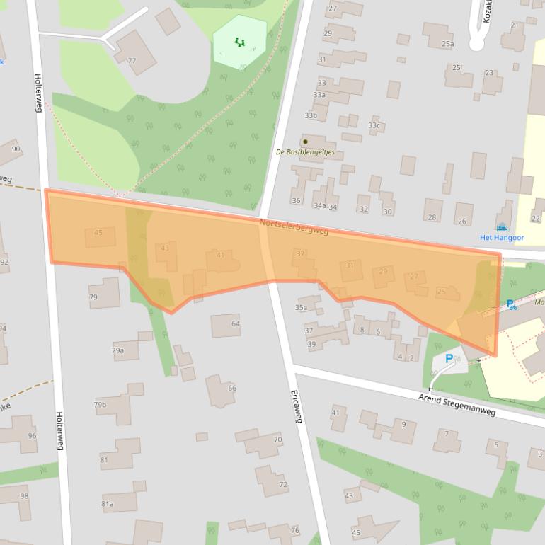 Kaart van postcodegebied 7441BJ.