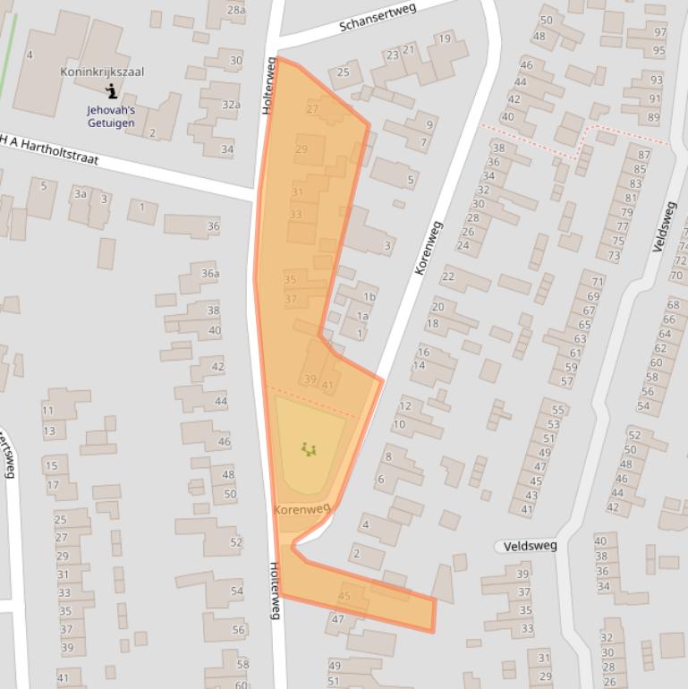 Kaart van postcodegebied 7441DB.