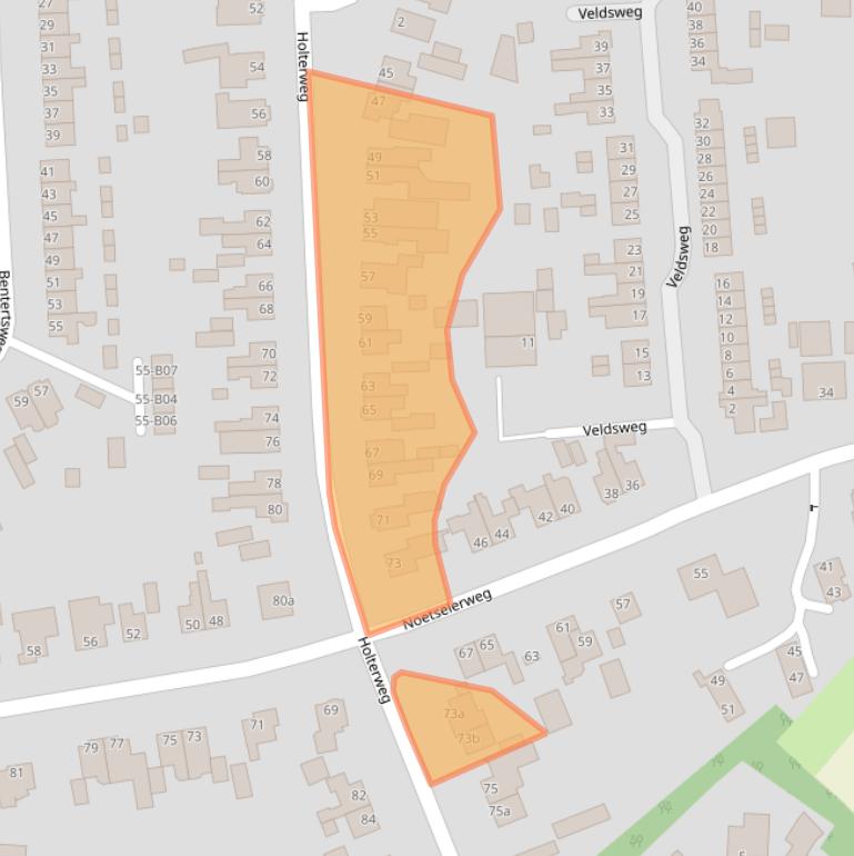 Kaart van postcodegebied 7441DC.