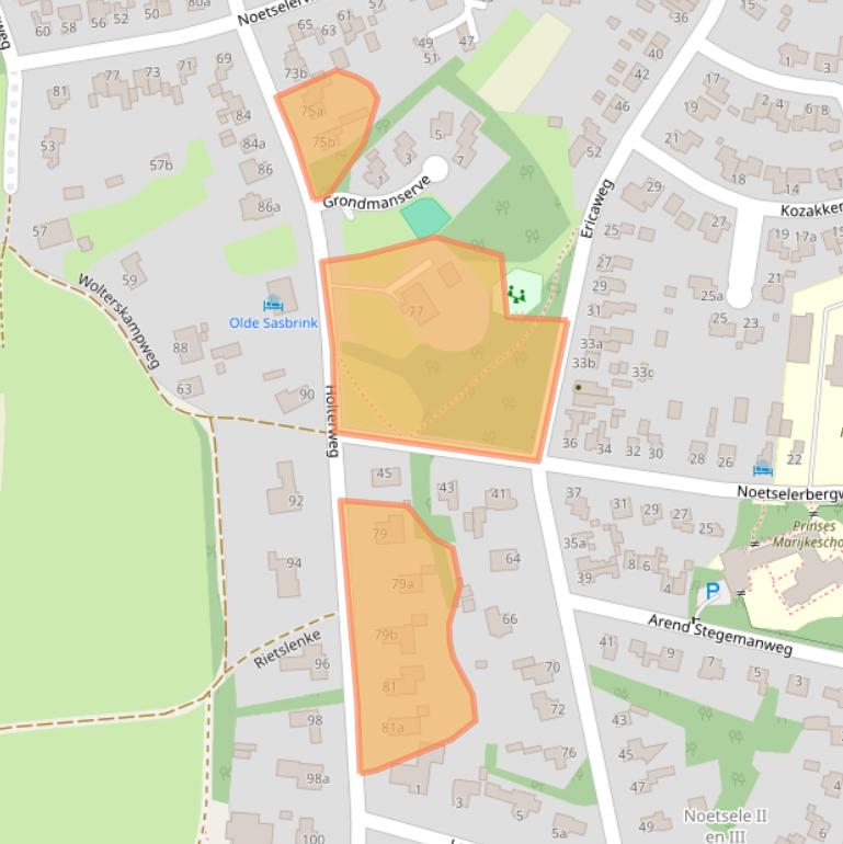 Kaart van postcodegebied 7441DD.