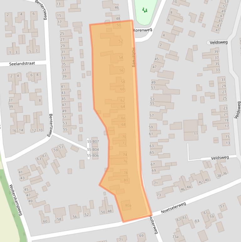 Kaart van postcodegebied 7441DJ.