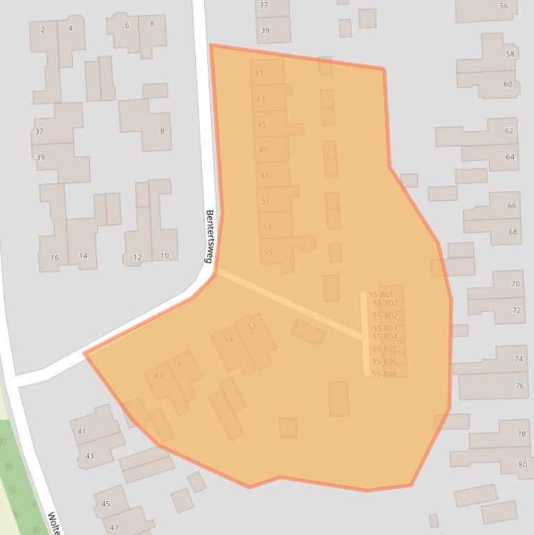 Kaart van postcodegebied 7441DM.