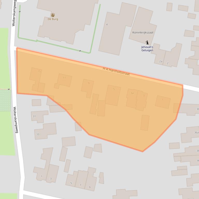 Kaart van postcodegebied 7441DV.