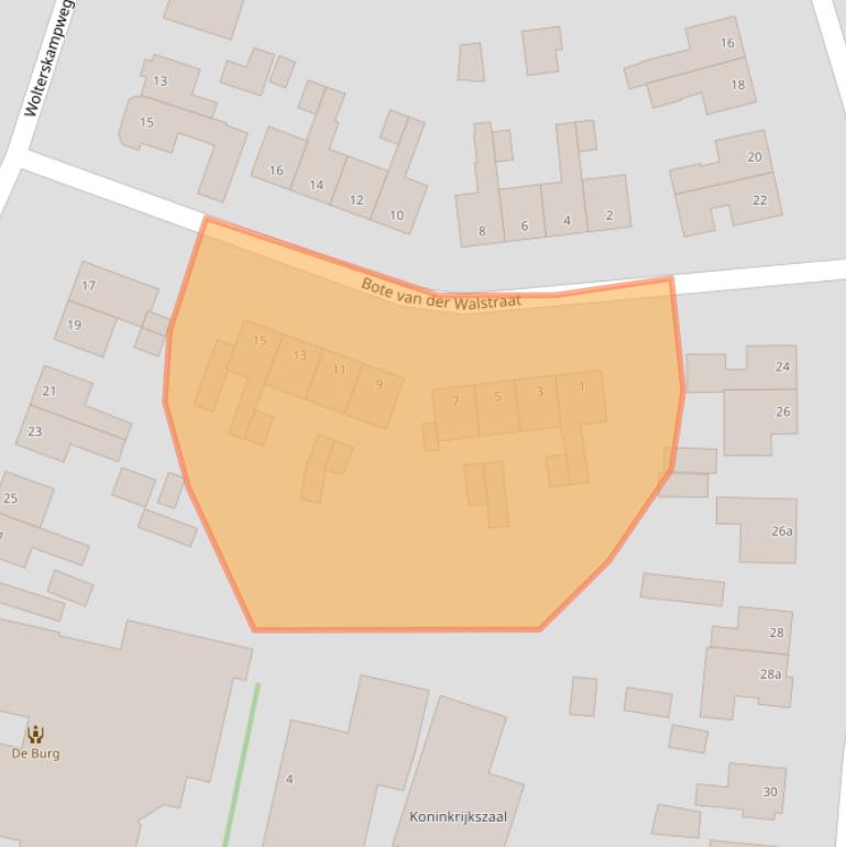 Kaart van postcodegebied 7441DX.