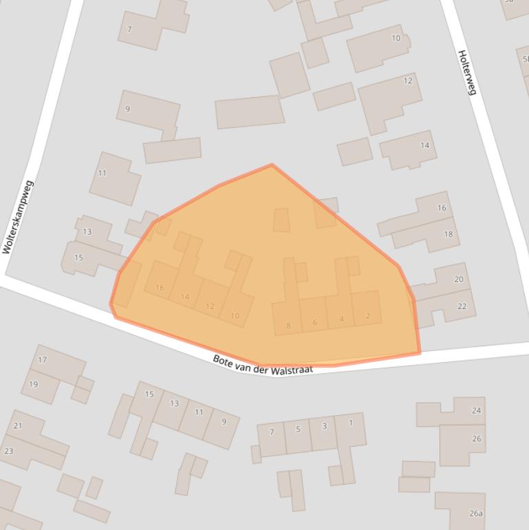 Kaart van postcodegebied 7441DZ.