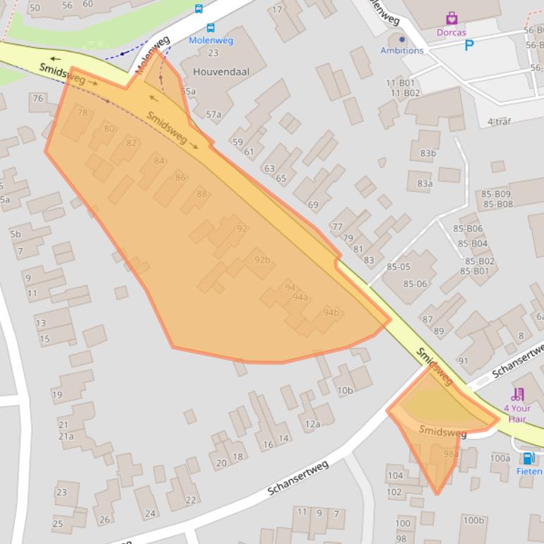 Kaart van postcodegebied 7441EP.