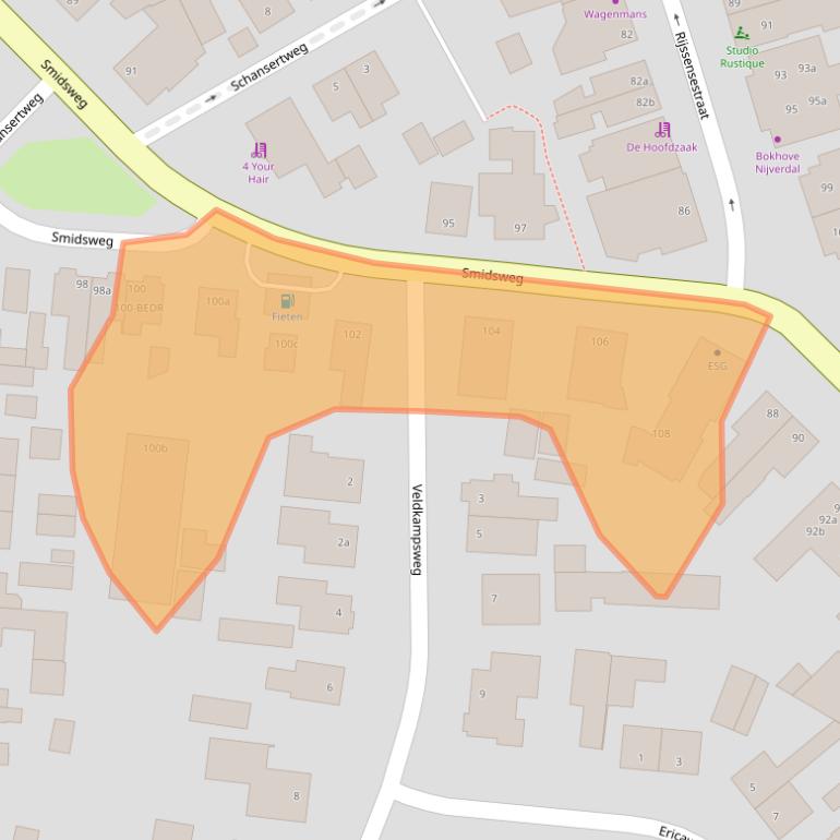 Kaart van postcodegebied 7441ER.