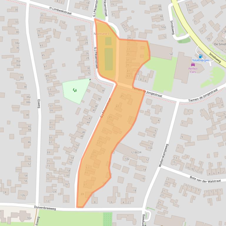 Kaart van postcodegebied 7441EV.