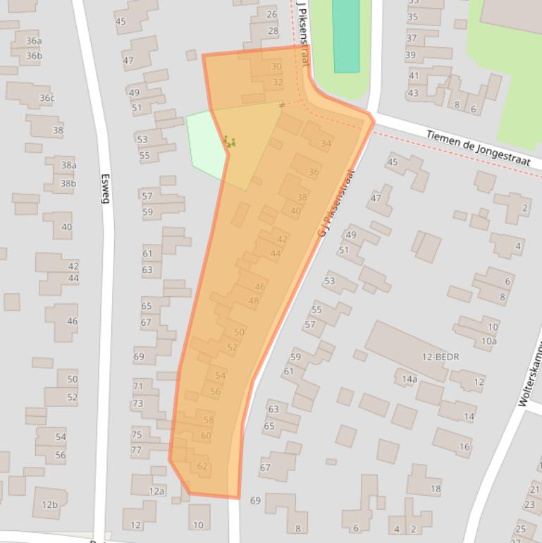 Kaart van postcodegebied 7441EX.