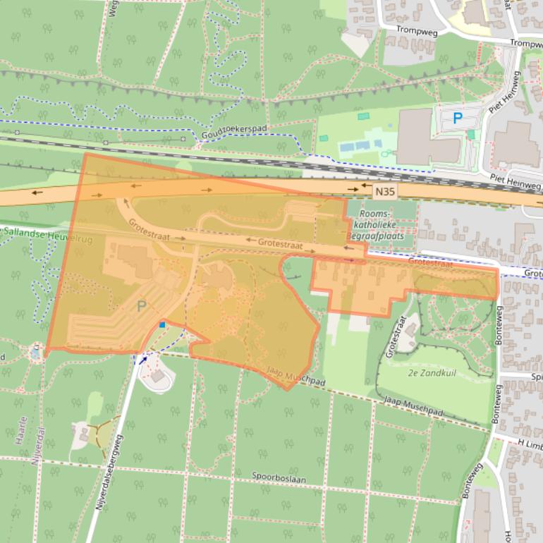 Kaart van postcodegebied 7441GS.
