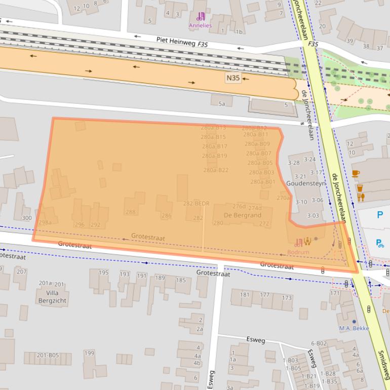 Kaart van postcodegebied 7441GT.