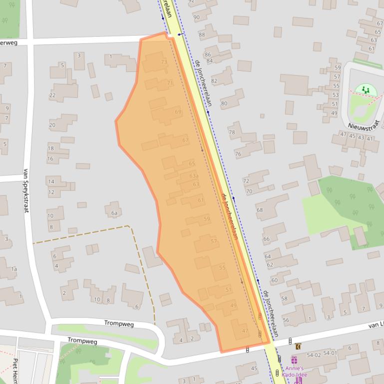 Kaart van postcodegebied 7441HC.