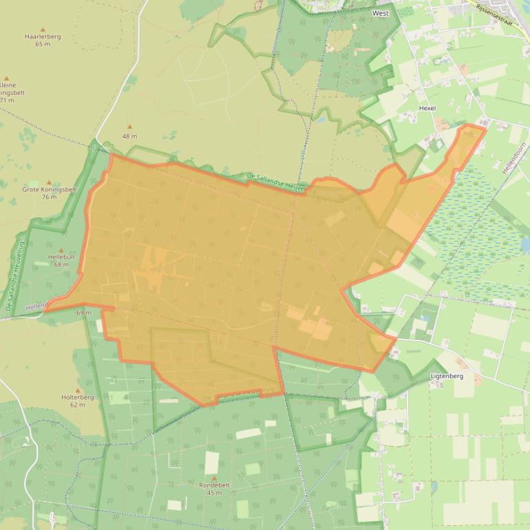 Kaart van postcodegebied 7441PG.