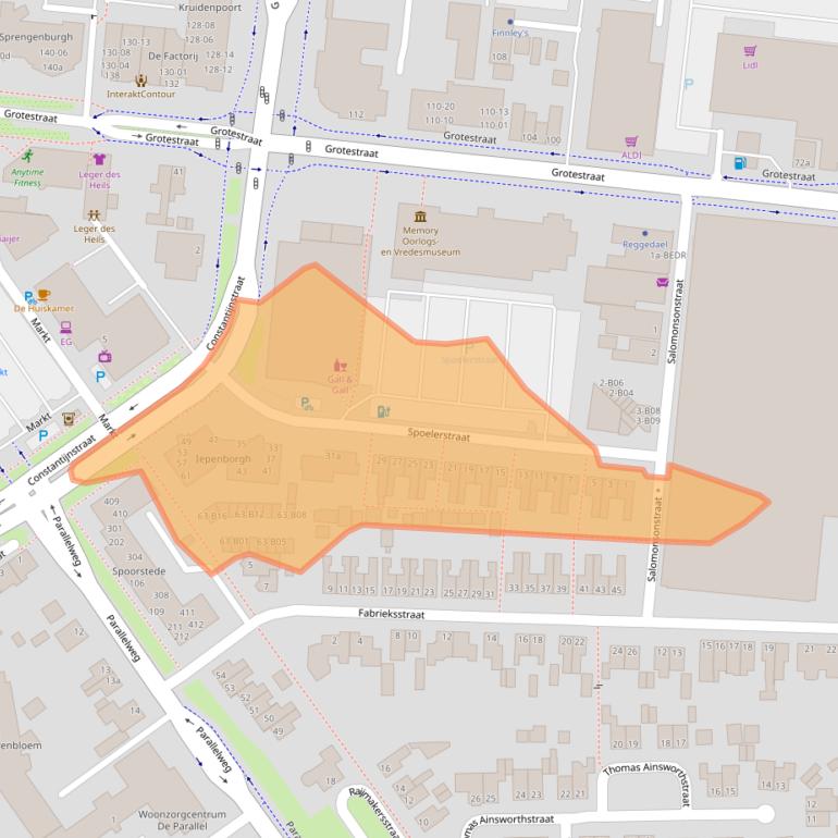 Kaart van postcodegebied 7442AA.