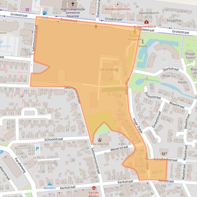 Kaart van postcodegebied 7442AE.