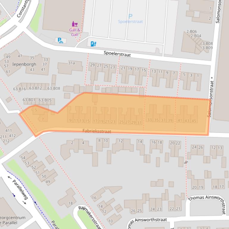 Kaart van postcodegebied 7442AG.
