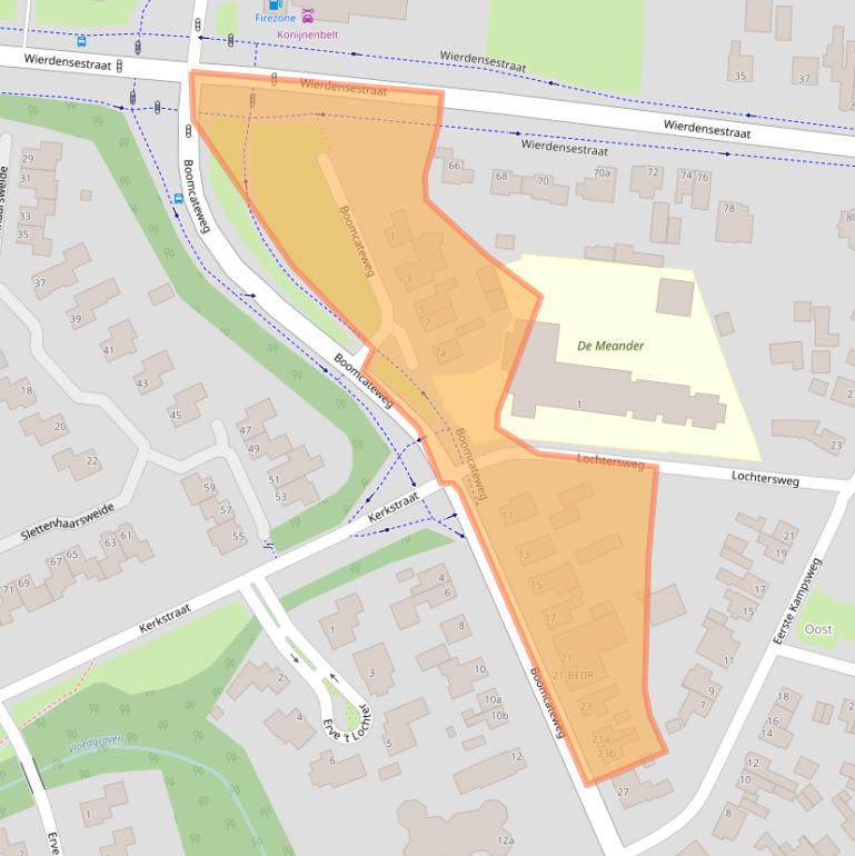 Kaart van postcodegebied 7442BC.