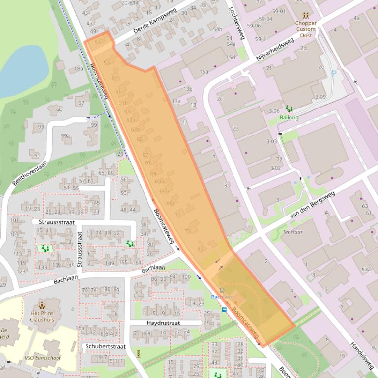 Kaart van postcodegebied 7442BE.
