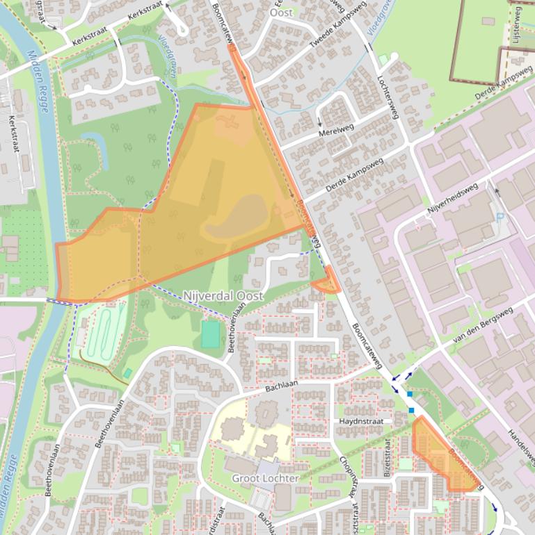 Kaart van postcodegebied 7442BJ.