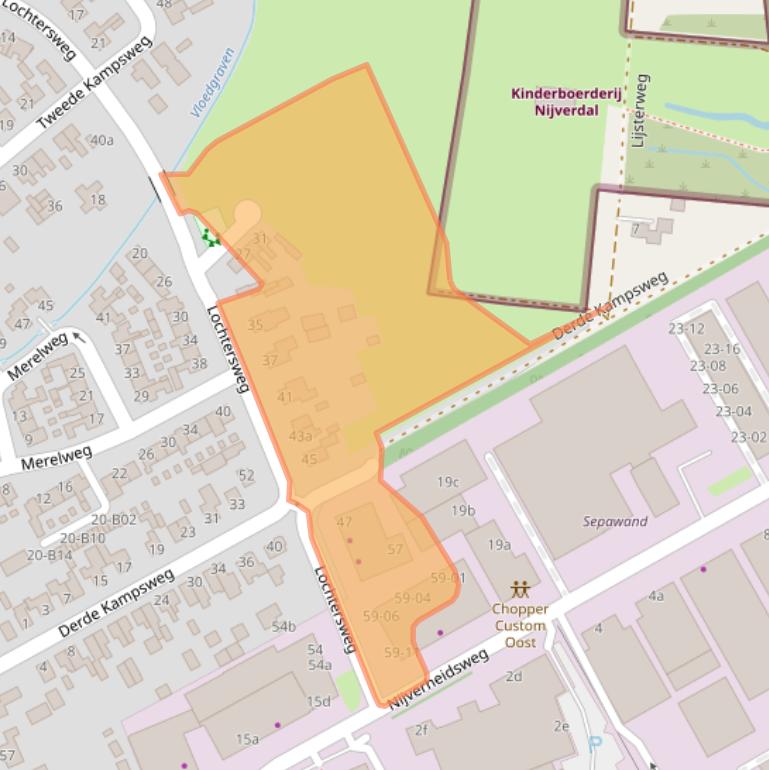 Kaart van postcodegebied 7442BN.