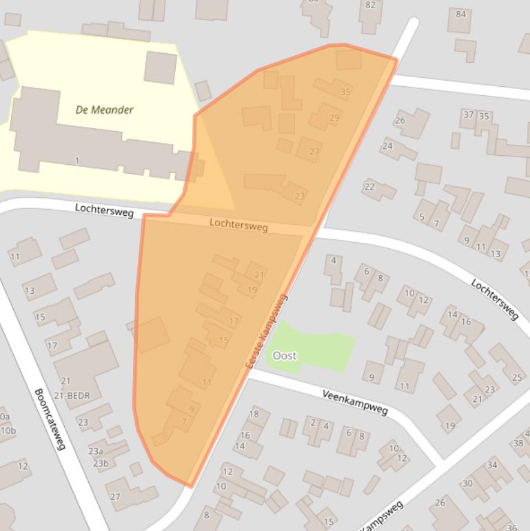 Kaart van postcodegebied 7442BS.