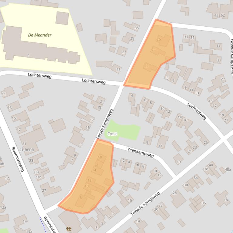 Kaart van postcodegebied 7442BT.