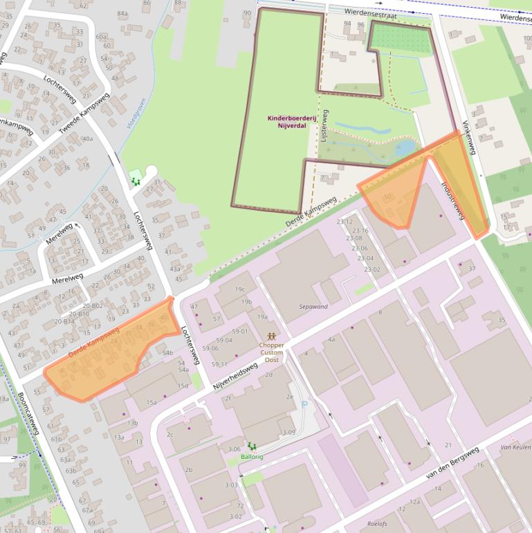 Kaart van postcodegebied 7442CD.