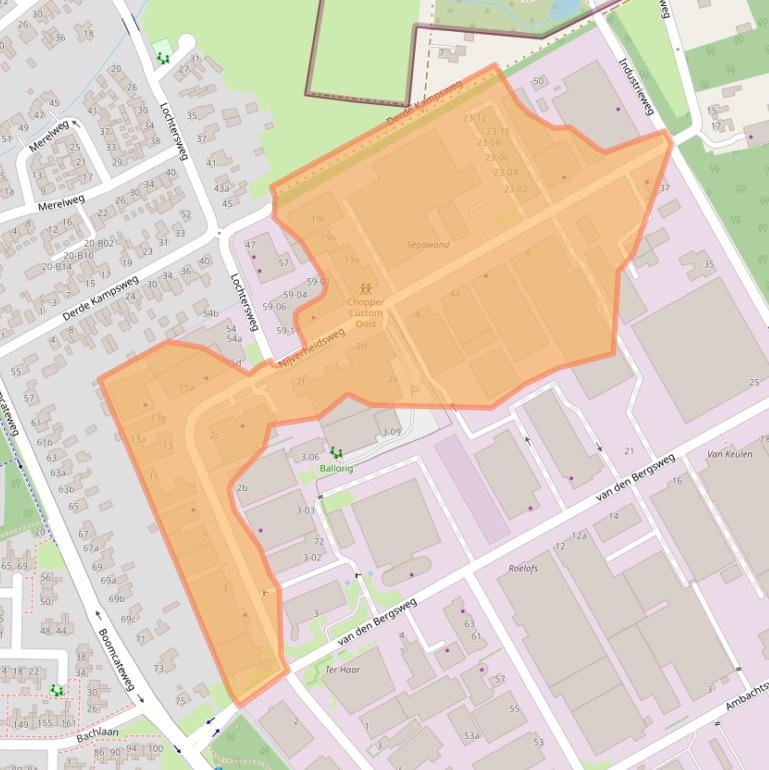 Kaart van postcodegebied 7442CH.