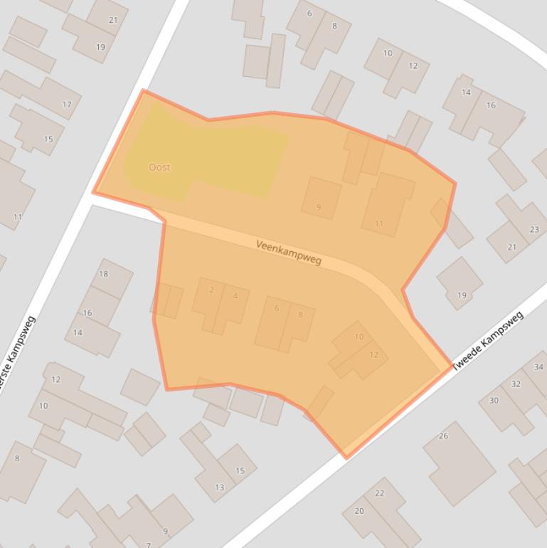 Kaart van postcodegebied 7442CJ.