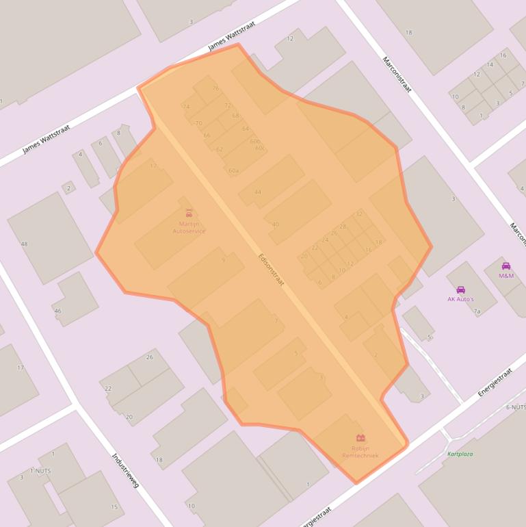 Kaart van postcodegebied 7442DB.