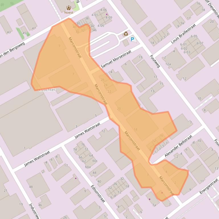 Kaart van postcodegebied 7442DD.