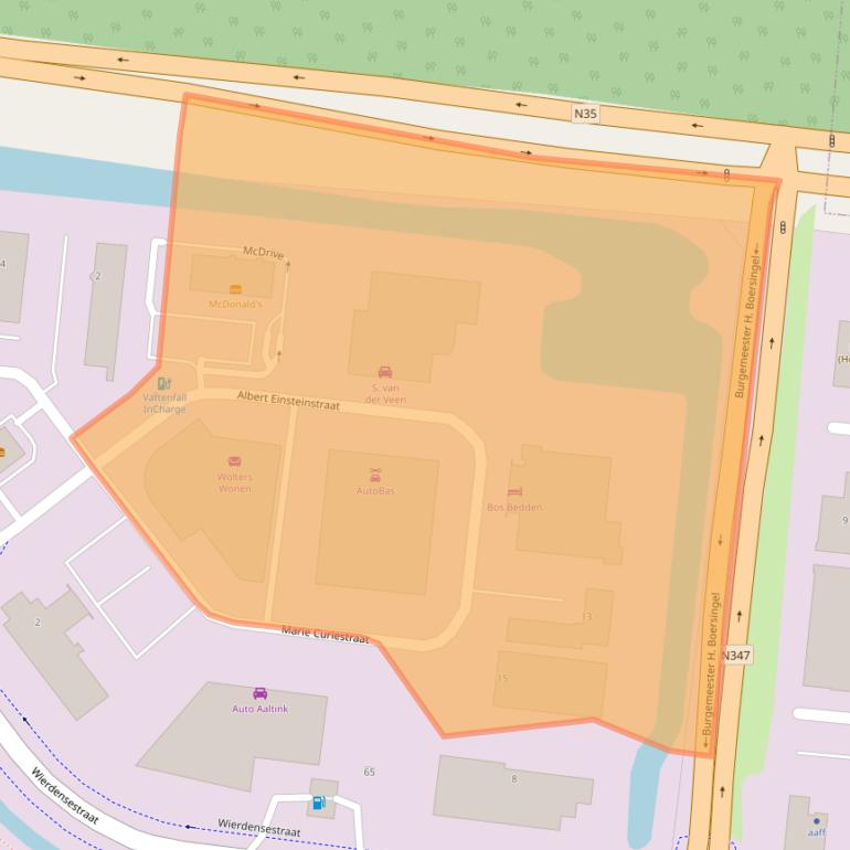 Kaart van postcodegebied 7442DK.