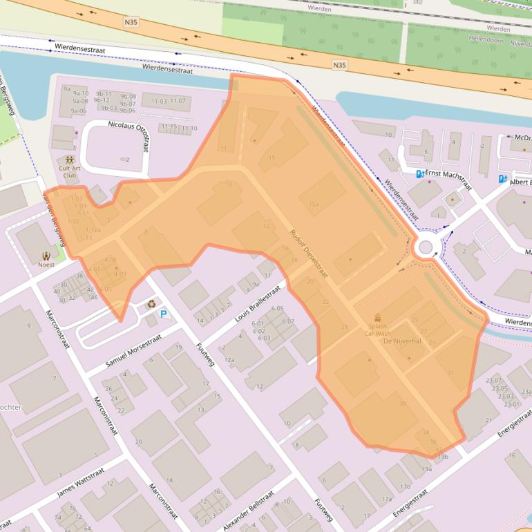 Kaart van postcodegebied 7442DR.