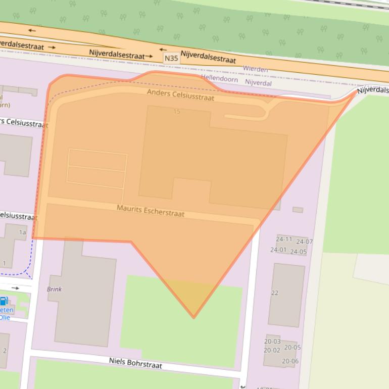 Kaart van postcodegebied 7442DS.