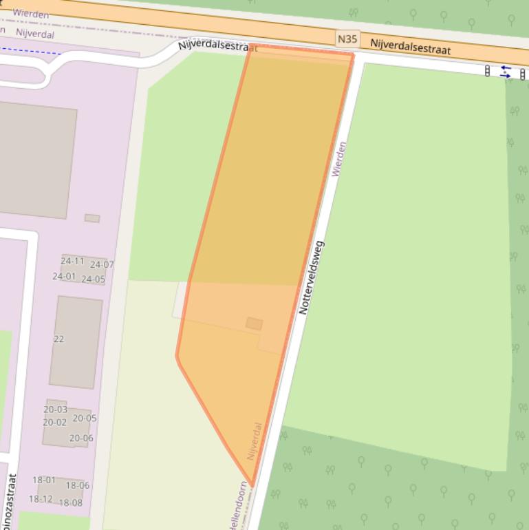 Kaart van postcodegebied 7442DT.