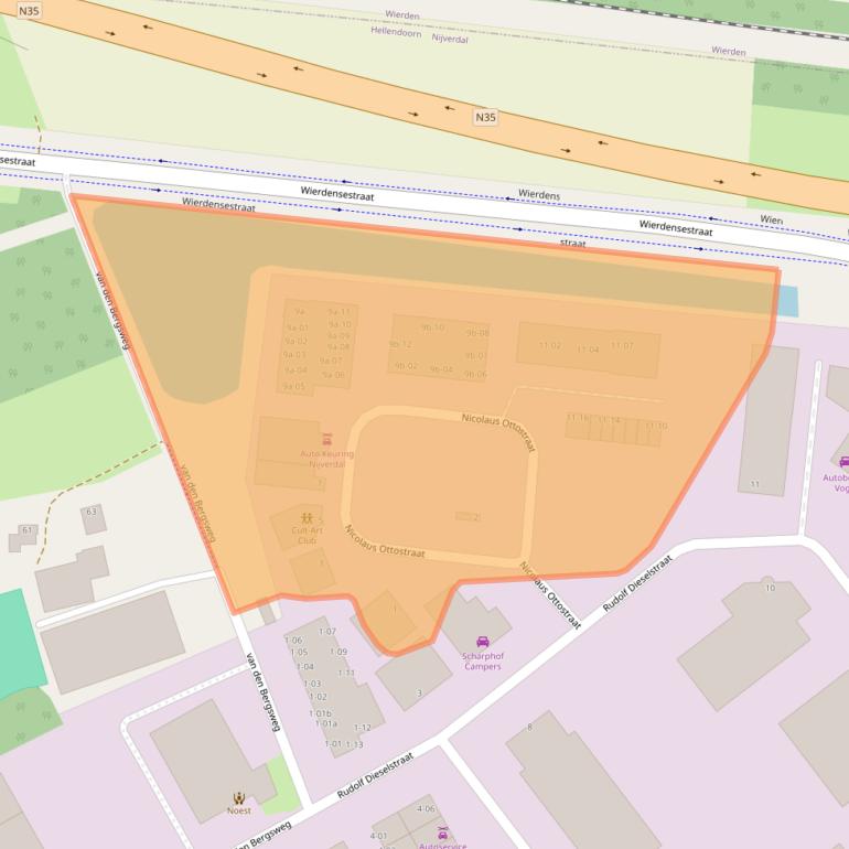 Kaart van postcodegebied 7442DV.