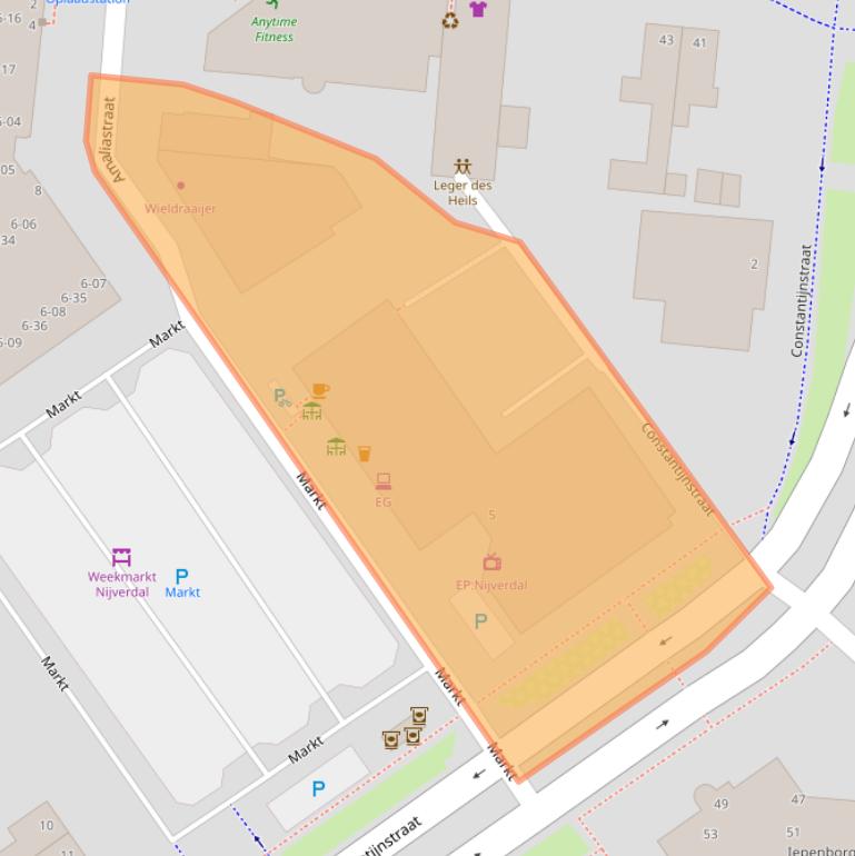 Kaart van postcodegebied 7442EC.