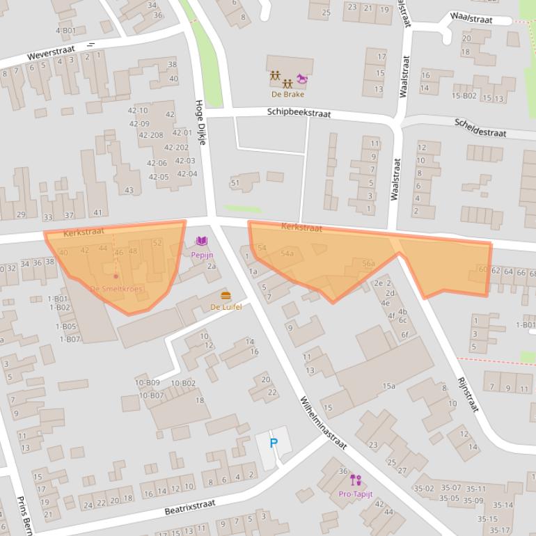 Kaart van postcodegebied 7442EE.