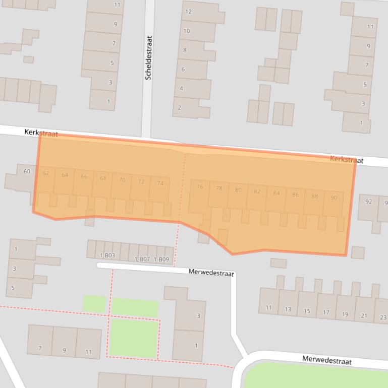 Kaart van postcodegebied 7442EG.