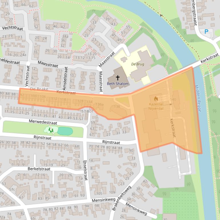 Kaart van postcodegebied 7442EH.