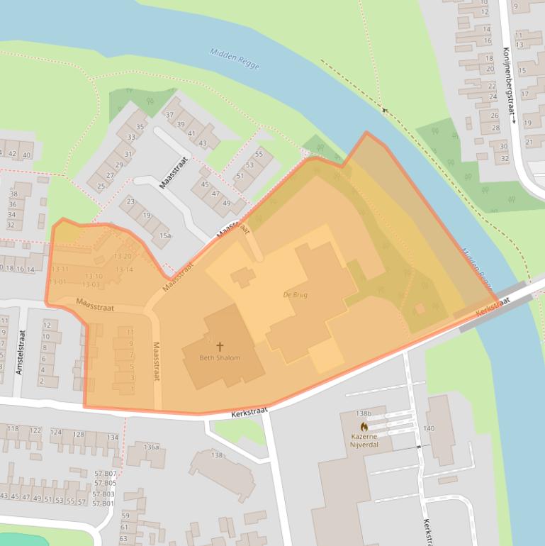 Kaart van postcodegebied 7442EJ.