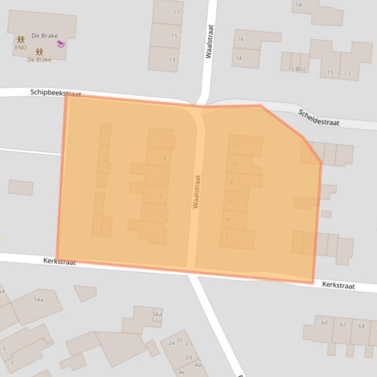 Kaart van postcodegebied 7442EK.