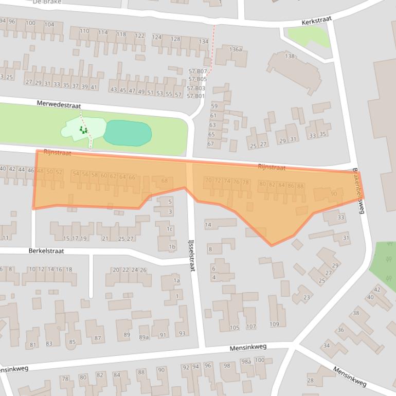 Kaart van postcodegebied 7442ES.