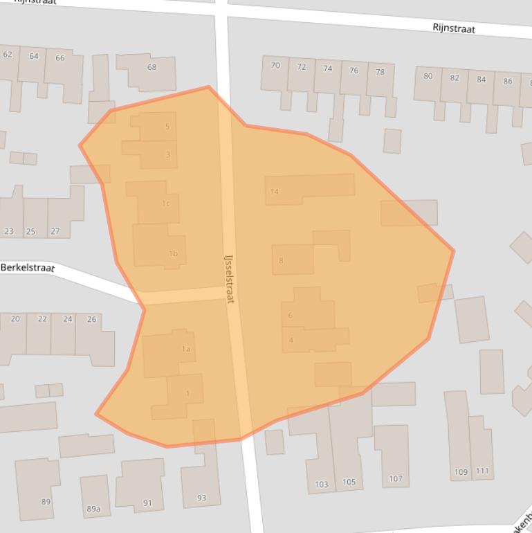 Kaart van postcodegebied 7442EW.
