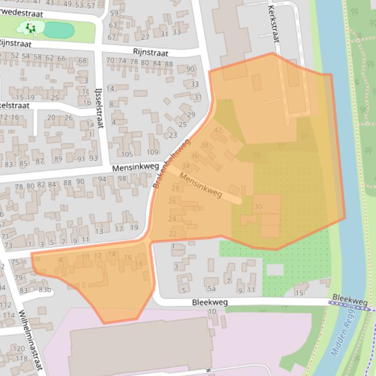 Kaart van postcodegebied 7442EZ.