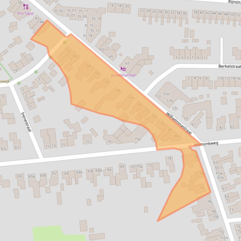 Kaart van postcodegebied 7442GJ.