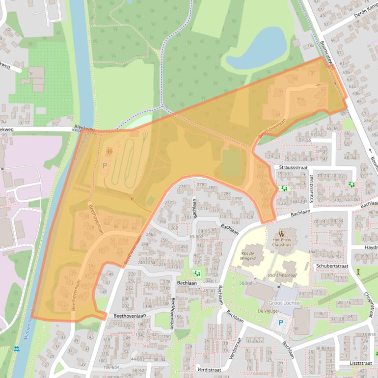 Kaart van postcodegebied 7442HB.