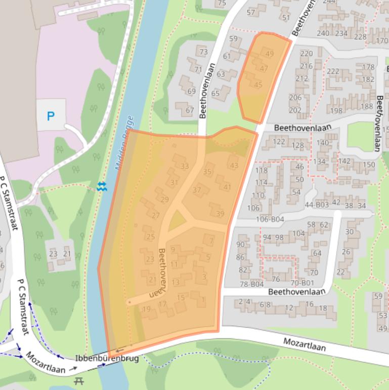 Kaart van postcodegebied 7442HC.