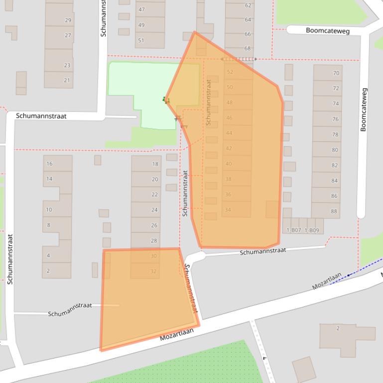 Kaart van postcodegebied 7442JD.