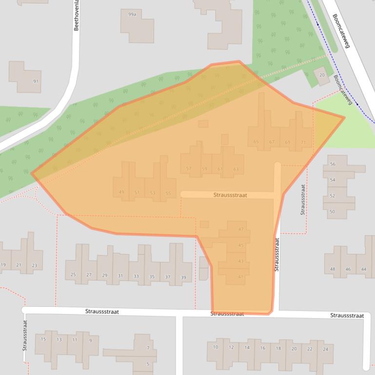 Kaart van postcodegebied 7442JW.